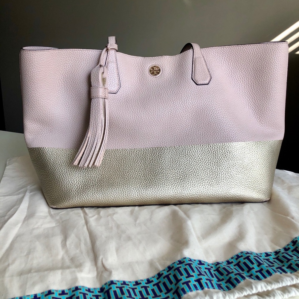 Tory Burch Color-Block Perry Tote - Picture 11 of 14